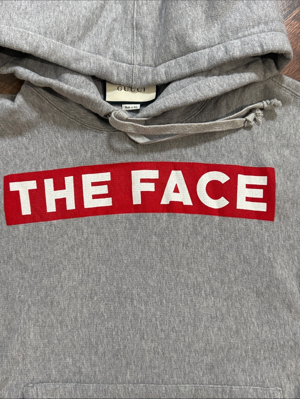 Gucci x Coco Capitán “The Face” Hoodie Gray Size XS Oversized Made in Italy - Picture 5 of 13